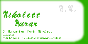 nikolett murar business card